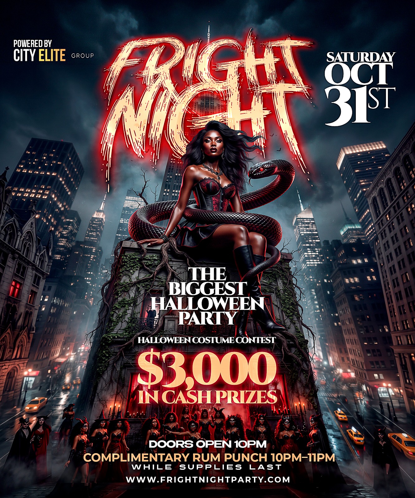Official Fright Night NYC Halloween Party flyer